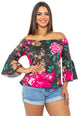 blusa ciganinha floral